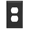 Amerelle Wall Plate, Number of Gangs: 2 gang Stamped Steel, Matte Finish, Black 163DMB - alternate 1